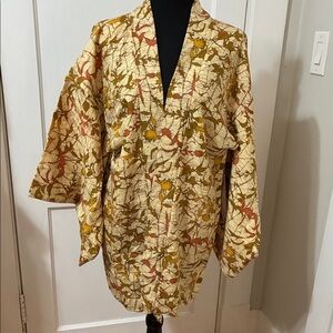 Vintage Japanese Kimono Haori Autumn Leaves